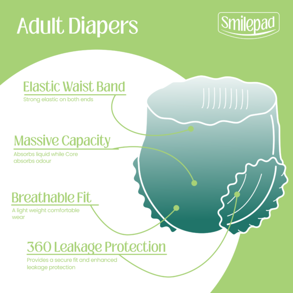 M-L Adult Diapers Pant Style Diapers for Adult Men and Women