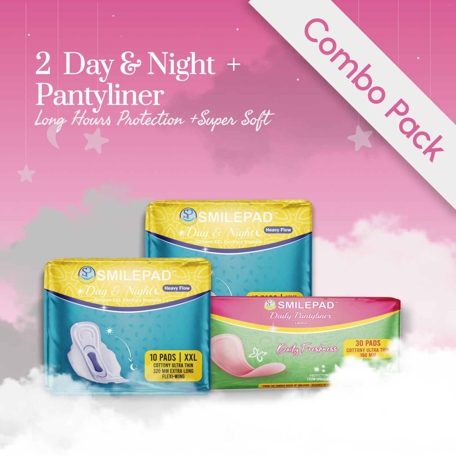 2 Day Night + Pantyliner Combo – smilepad