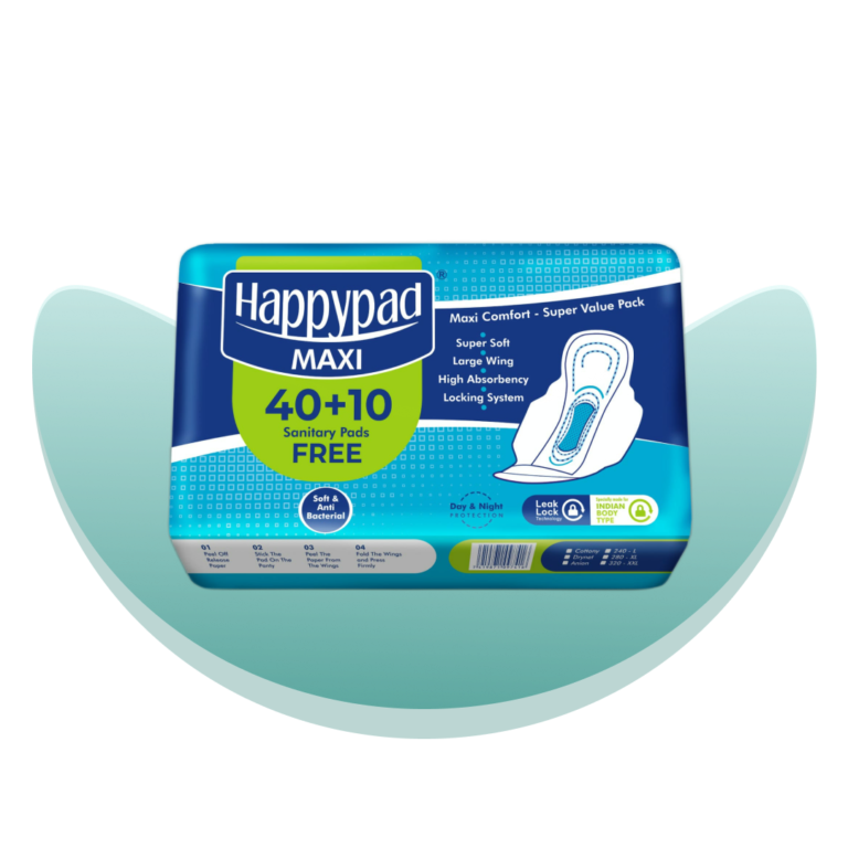 Happypad Maxi | Cottony XL 40 Sanitary Pads+ Extra 10 Pads FREE