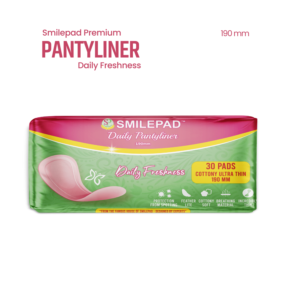 Anti Bacterial Panty Liner for Women | Cottony Ultra-Thin Comfort 190mm | 3 Packs (90 Pads)